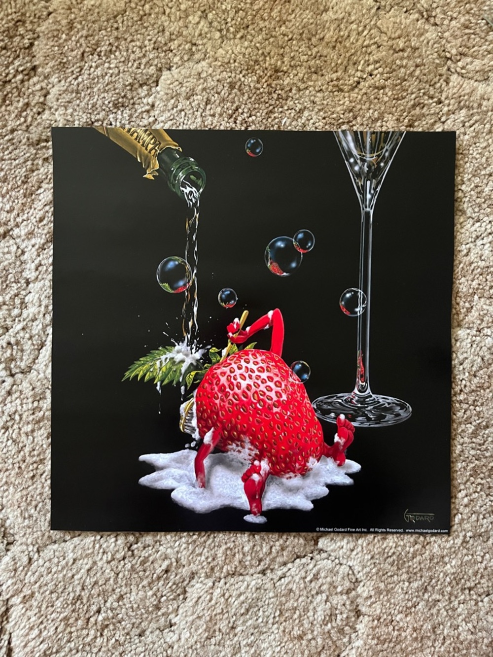 “Bubbly Bath” Art Print by Michael Godard